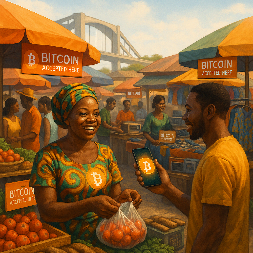 Bitjwa Vibrant market with bitcoin transactions